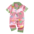 thumbnail image 1 of Teen Boy Pajama Set Cute Button Down Homewear Set Toddler Sleepwears Pj for Girls 11-12 Years, 1 of 5