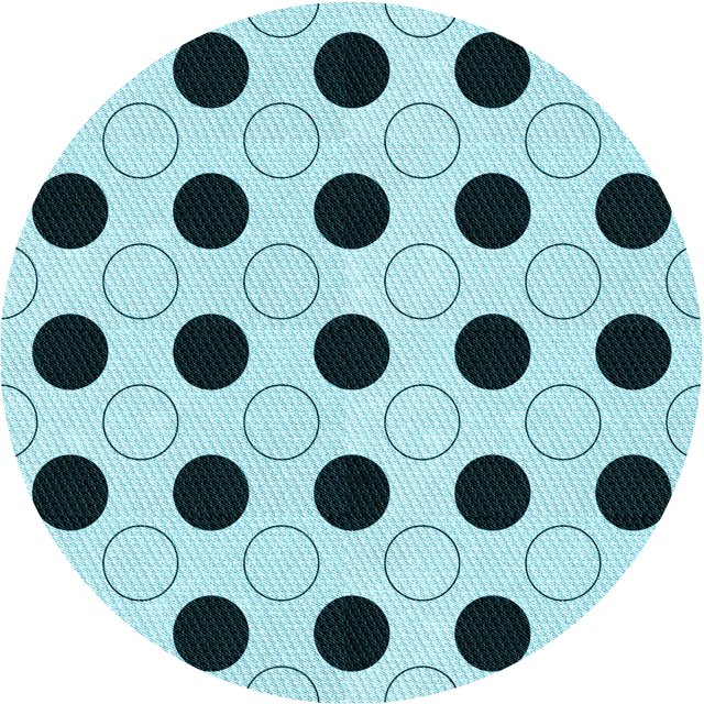 Ahgly Company Tapis d'Intérieur Ronds Transitionnels Lavables à la Machine, Vert Pierre Aigue-Marine, 3 Pieds Rond