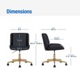 thumbnail image 4 of Mainstays - Fauteuil de bureau Daphne, similicuir noir, 4 of 12