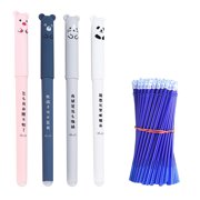 RXIRUCGD Office Supplies 4PC Pen Holder+20PC Pen Core Erasable Gel Pen Blue Gel Pen Cute Gel Pens Erasable Gel Pen Erasable Gel Pens Erasable Gel Pens Animal 1ML