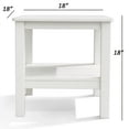 thumbnail image 2 of Table Adirondack Table d'Appoint d'Extérieur 18 Pouces à Deux Niveaux Carrée Table de Bout avec Étagère de Rangement Gain de Place, 2 of 7