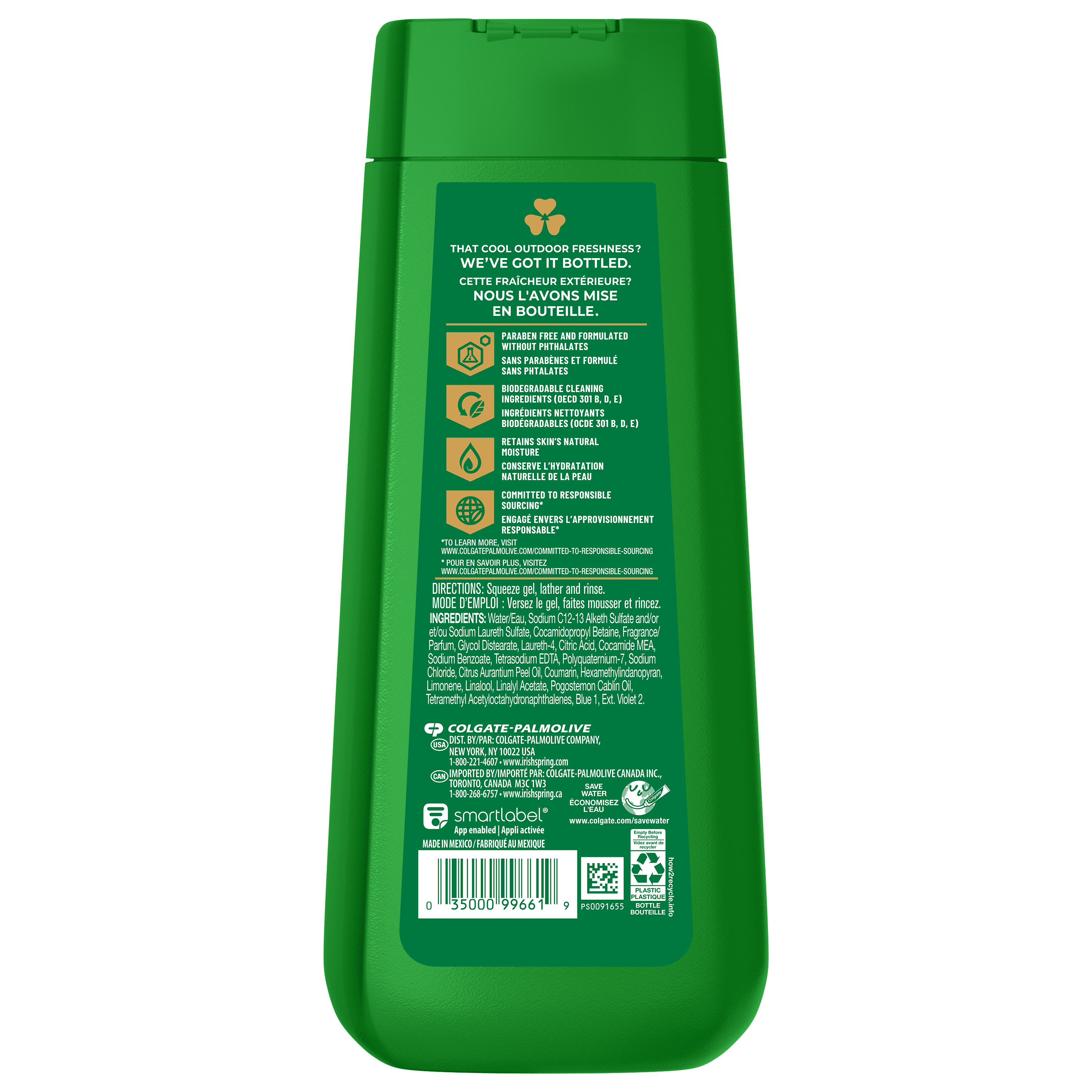 Irish Spring Moisture Blast Body Wash for Men, 591 ml Bottle