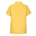 thumbnail image 5 of asjyhkr Blouses for Women Button down Short Sleeve T Shirt Solid Color Fashion Summer Tops Solid Color, 5 of 5