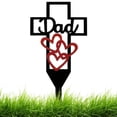 thumbnail image 1 of Cemetery Memorial Cross Stake Memorial Cross for Grave Garden Stake for Mom Dad Rustproof Metal Cross Grave Markers Memorial Cemetery Grave Stake for Grave Plaque Yard, 1 of 8