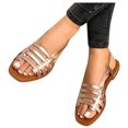 thumbnail image 4 of LSLJS Women's Sandals Solid Breathable Summer Hollow Out Flat Shoes, 4 of 4