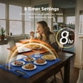 thumbnail image 4 of LUXBIRD Electric Food Warming Tray with Temperature Control and Timer, High-class Silicone Pad, Full Surface Fast Heating, Ideal for Home, Kitchen, Buffet, Party Use, 4 of 10