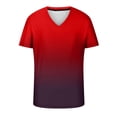 thumbnail image 3 of LSLJS Mens Gradient Print T-Shirt Fitness Muscle Short Sleeve Shirts V-Neck Athletic Pullover Top, 3 of 4