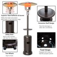 thumbnail image 4 of Gymax Chauffage de Patio Extérieur au Propane Debout en Acier au Gaz LP avec Table et Roues Bronze, 4 of 10