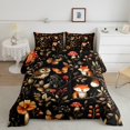 thumbnail image 1 of Erosebridal Fox Owl Bedding King Comforter Set for Kids, Woodland Flower Down Comforter, Cartoon Wildlife Decor, Reversible, 1 of 8