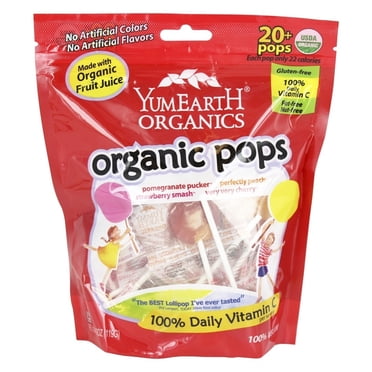 YumEarth - Sucettes Biologiques Assorties - 20 Sucette(s)