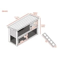 thumbnail image 3 of New AGe Pet Columbia Outdoor Multi Level Rabbit Hutch Gray, 3 of 9