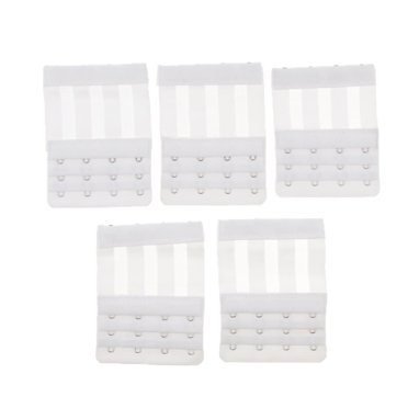 lionlar 5x Rallonge de Soutien-Gorge Flexible pour Femmes 4 Crochets 3 Rangées Bretelles de sous-Vêtements Noir