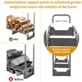 thumbnail image 3 of EastVita 8.5FT Indoor/Outdoor Steel Firewood Rack, Heavy Duty Log Storage, Silver, 3 of 7