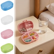 pstuiky Moistureproof Weekly Pill Organizer 7 Compartments with Removable Lids Portable Travel Medicine Case Mini Storage Box for Pills & Vitamins