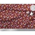 thumbnail image 2 of Soimoi Red Cotton Poplin Fabric Wild Animal Decor Fabric Printed BTY 56 Inch Wide, 2 of 3