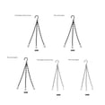 thumbnail image 3 of fastboy White Durable 3 Leg Hanger Replacement Chain For Metal Hanging Basket Hanging Chain Set Container Rattan Easy To Hanging black Chain 40cm, 3 of 6