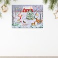 thumbnail image 3 of Christmas Led Canvas Wall Art Snowman With Animals 12X16, 3 of 3
