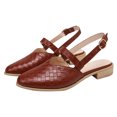 thumbnail image 4 of CEHVOM Chaussures Plates à Bout Pointu pour Femmes Chaussures Décontractées en Maille Sandales Unies Confortables, 4 of 4