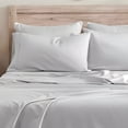 thumbnail image 4 of Kindlier 100% Organic Cotton Sheet Set – Deep Pocket Bedding Set Twin, Light Grey, 4 of 5