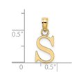 thumbnail image 3 of Diamond2Deal 14K Yellow Gold Letter S Initial Pendant for Women, 3 of 6
