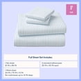 thumbnail image 4 of Mainstays Kids 220TC Cotton Blue Stripe Double, 4 Piece Sheet Set, 4 of 8