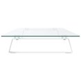 thumbnail image 3 of vidaXL Monitor Stand White 100x35x8 cm Tempered Glass and Metal, 3 of 5