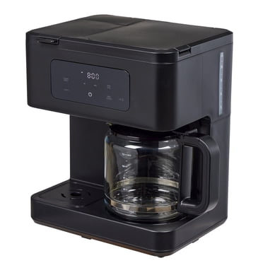 Mainstays Dual Brew Side by Side Coffee Maker, 12 Cup Drip Plus Single Serve