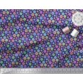 thumbnail image 2 of Soimoi Cotton Duck Fabric Circle & Floral Artistic Printed Fabric 1 Yard 42 Inch Wide, 2 of 4