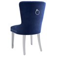 thumbnail image 3 of Ensemble de deux chaises d’appoint modernes, bleu marine, 3 of 7