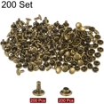 thumbnail image 3 of 200 Sets Leather Rivets 6 x 6mm Metal Double Cap Rivet Snaps Studs Fasteners with 3pcs Setting Tools Rivets for Leather Craft DIY Repair Decoration, Bronze, 3 of 7