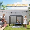 thumbnail image 4 of PawHut Enclos pour Chien Extérieur avec Bols pour Chien Ajustables et Rotatifs, Housse Pare-Soleil, 4 of 10