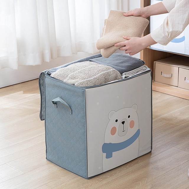 TopLLC Foldable Storage Bag Clothes Blanket Quilt Closet Sweater Organizer Box Pouch