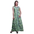 thumbnail image 1 of Bimba Robe Maxi Sans Manches à Imprimé Floral avec Fente avant pour Femmes Été Printemps, Très Petit, 1 of 5