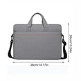 thumbnail image 3 of Laptop Bag 15-16 Inch, ZZkhGO Lightweight Waterproof Laptop Tote for Business Travel, Polyester Casual Shoulder Bag with Shockproof Padding for Tablet Computer Office Commute, Gray, 3 of 7