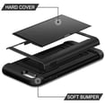 thumbnail image 3 of Pour Apple iPhone 7 Plus Rouge Antichoc Fente pour Carte Portefeuille Étui Robuste Robuste Étui 360, 3 of 5