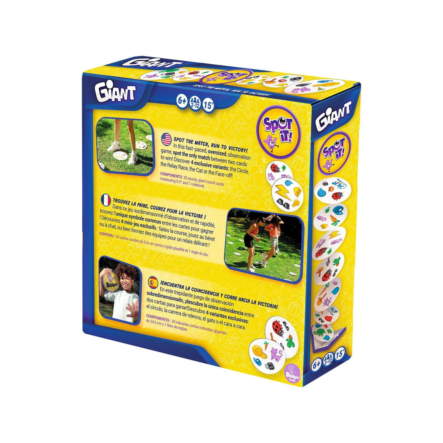 Asmodee - Zygomatic - Spot It! Giant - Jeu de Correspondance Amusant pour Enfants - Jeu Géant - De 2 à 12 joueurs - À partir de 6 ans - Multilingue
