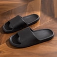 thumbnail image 2 of Mens and Womens Home Slippers Simplicity Solid Color Quick Drying Soft Sole Comfortable Non-Slip Indoor and Outdoor EVA Slippers Black-02, 2 of 4