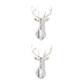 thumbnail image 3 of Decodeary Personalized Home Style With 3D Mirror Deer Wall Stickers Acrylic 3D Deer Head Mirror Wall Sticker Multifunctional silver XL 2Set, 3 of 6