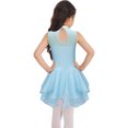 thumbnail image 2 of Girls Shiny Rhinestones Sleeveless Figure Ice Skating Dress Ballet Lyrical Modern Dance Performance Light Blue 6, 2 of 7