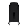 thumbnail image 4 of TopLLC Mens Shorts, Men Blouse Men's Cotton Drawstring Elastic Waist Cropped Shorts, 4 of 6