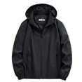 thumbnail image 2 of LOVZFMLL Jackets for Men's Solid Color Velvet Winter Windproof Hooded Long Sleeved Pocket, 2 of 7
