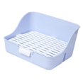 thumbnail image 1 of GROWTH TANK Rabbit Litter Box Detachable Cleaning Potty Trainer Corner Pet Toilet for Guinea Blue, 1 of 9