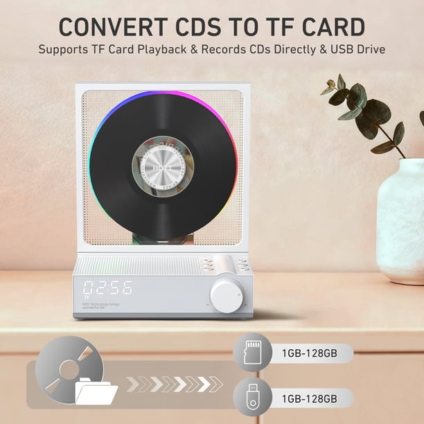HOTT C229 Portable CD Player Bluetooth 5.3 CD Players for Home