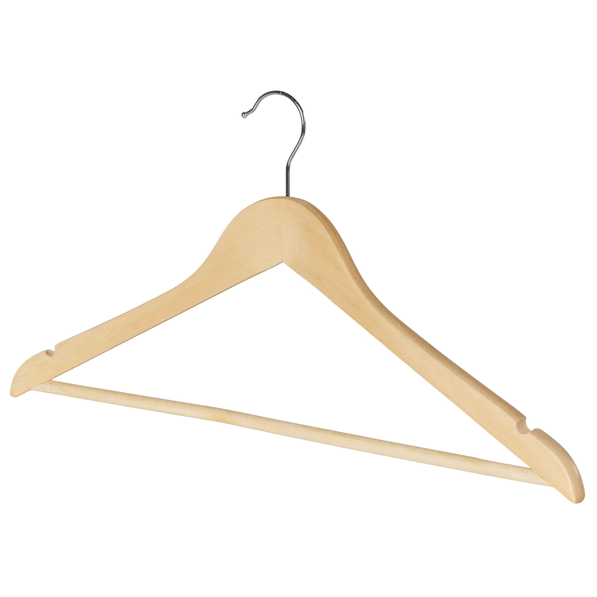 neatfreak! Contour Cintre Cintres profilés en Bois Naturel, paquet de