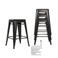 thumbnail image 5 of Metal Bar Stools Set of 4 Counter Height Barstool Stackable Barstools 24 Inch Indoor Outdoor Patio Bar Stool Home Kitchen Dining Stool Backless Bar Chair, 5 of 5