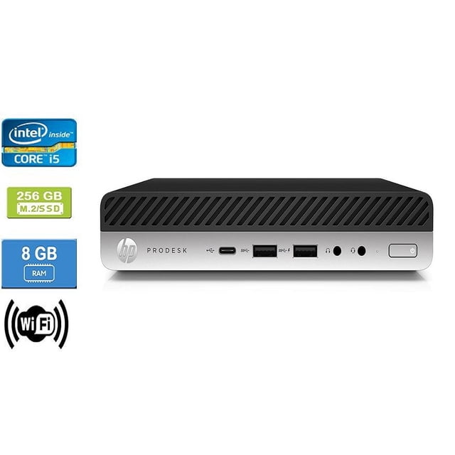 Remis à Neuf : HP 600 G4 MINI Intel Core i5-8500T 2,10 GHz, 8 Go, M.2/256 Go SSD, Win 10 Pro