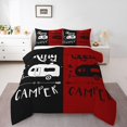 thumbnail image 1 of Erosebridal Ensemble de Literie Camping Heureux Simple, Couette Véhicule Récréatif, Décoration de Chambre Vintage, Réversible, Léger, 2 Pcs, 1 of 7