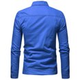thumbnail image 4 of Birdeem Mens Lapel Slimfit Solid Color Pocket Button Long Sleeve Jacket, 4 of 4
