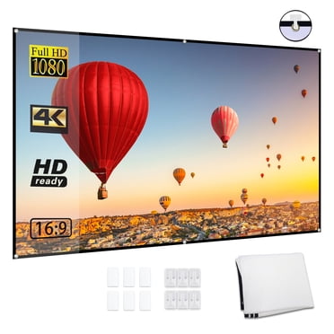 Écran de Projecteur HD Portable de 80 Pouces 16:9, Écran de Projection Pliable et Durable, Mural, pour Films en Plein Air, Cinéma Maison, Bureau