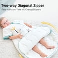 thumbnail image 3 of Baby Wearable Blankets with Detachable Sleeves Newborn Sleeping Sack Two Way Zipper, 3 of 7